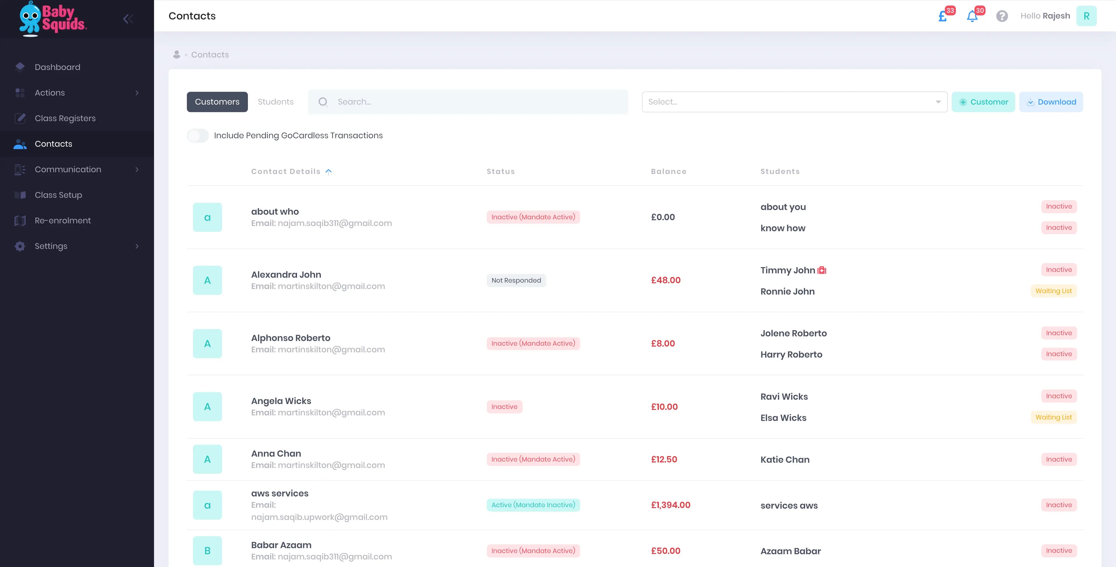 ClassEvo - Activity Management Dashboard for Children's Organizations